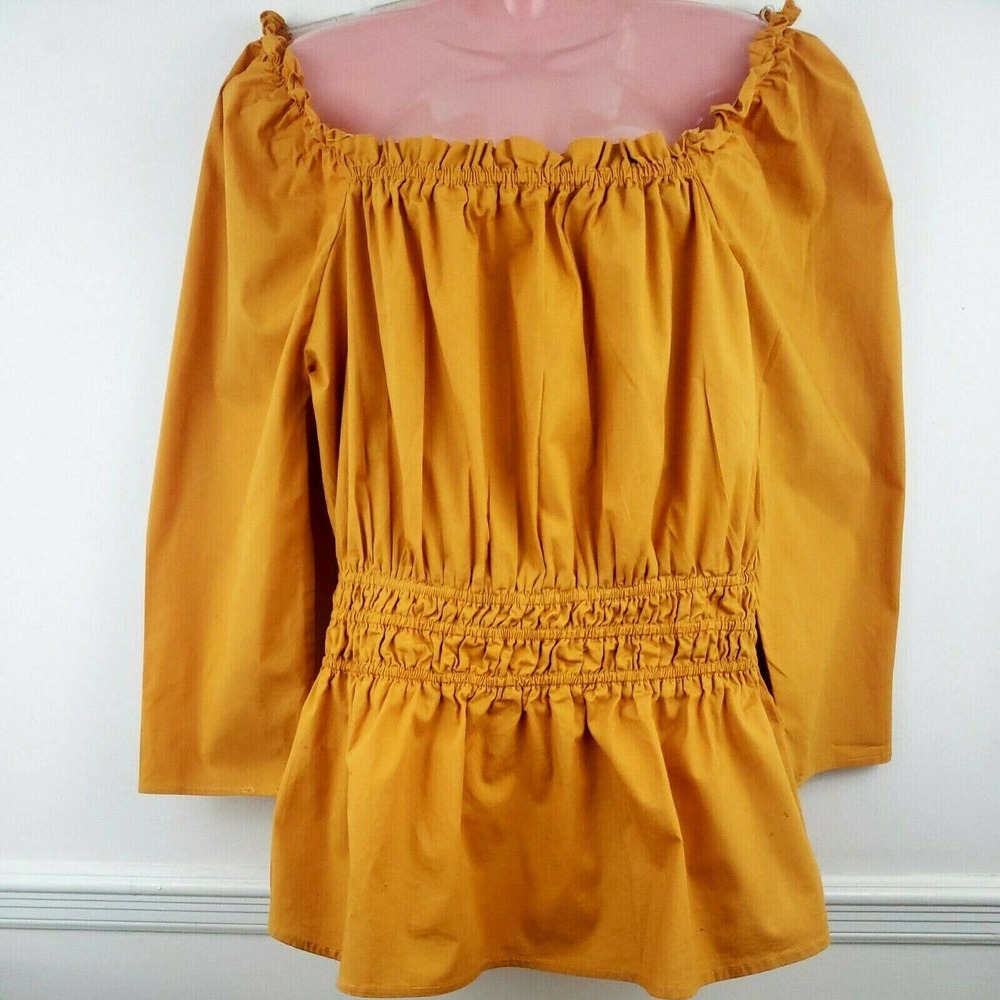 Ashley Stuart Off The Shoulder Peasant Top Blouse